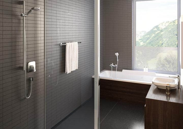 Produktbild hansgrohe Croma Select E Duschkopfhalterungset 110 mit Duschschlauch 125 cm (1 Strahlarten, 16 l/min)