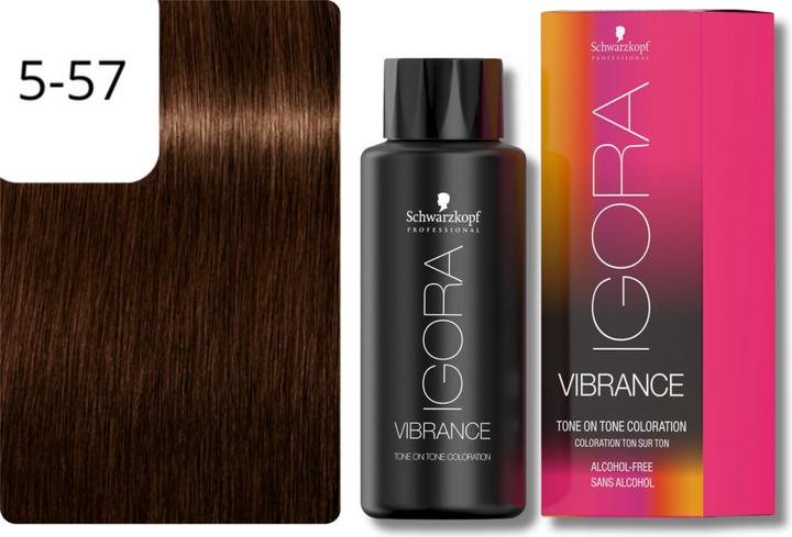 Image du produit Schwarzkopf Professional Coloration pour cheveux IGORA Vibrance NOUVEAU (5-57 Or brun clair Cuivre cuivré)