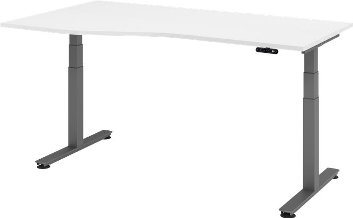 Produktbild Hammerbacher Sitz-Steh-Schreibtisch el.180x100/80cm Weiss