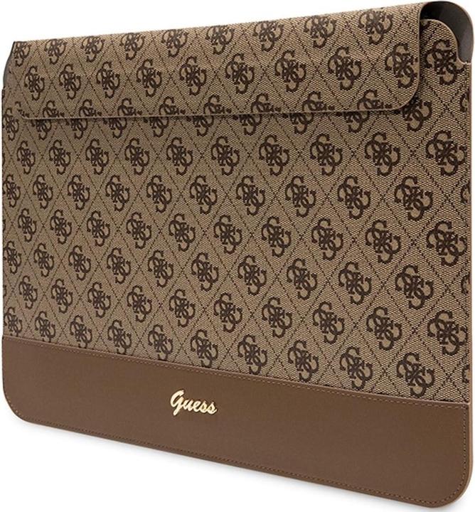 Productafbeelding Guess Tas voor laptop 14" GUCS14PS4SGW bruin Comp Sleeve U 4G Stripe Metalen Logo (14")