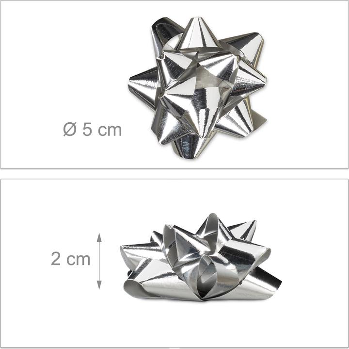 Actual product image Relaxdays Gift Wrapping Bows Set of 100 (Gift ribbon, 100 x)
