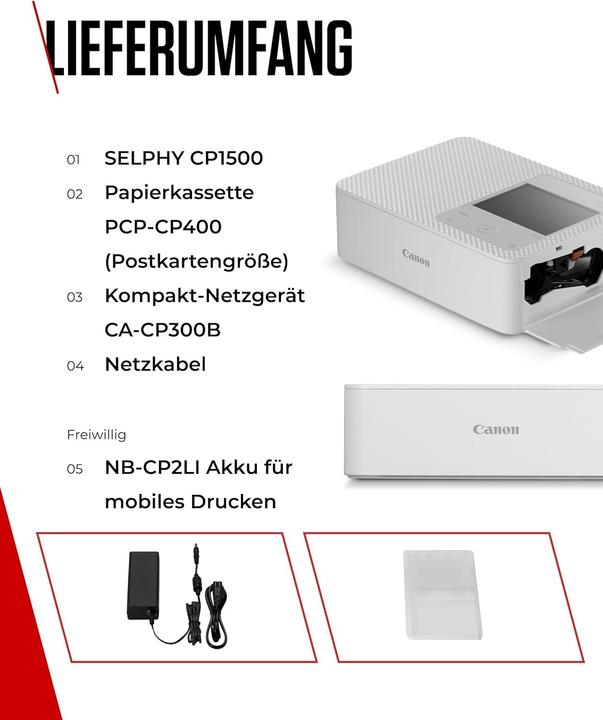 Produktbild Canon Selphy CP1500 (Thermotransfer, Farbe)