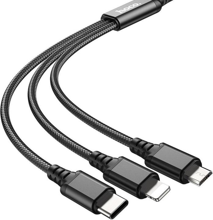 Actual product image Hoco X76 3 in 1 Charging Cable (1 m, USB 3.2 Gen 1)