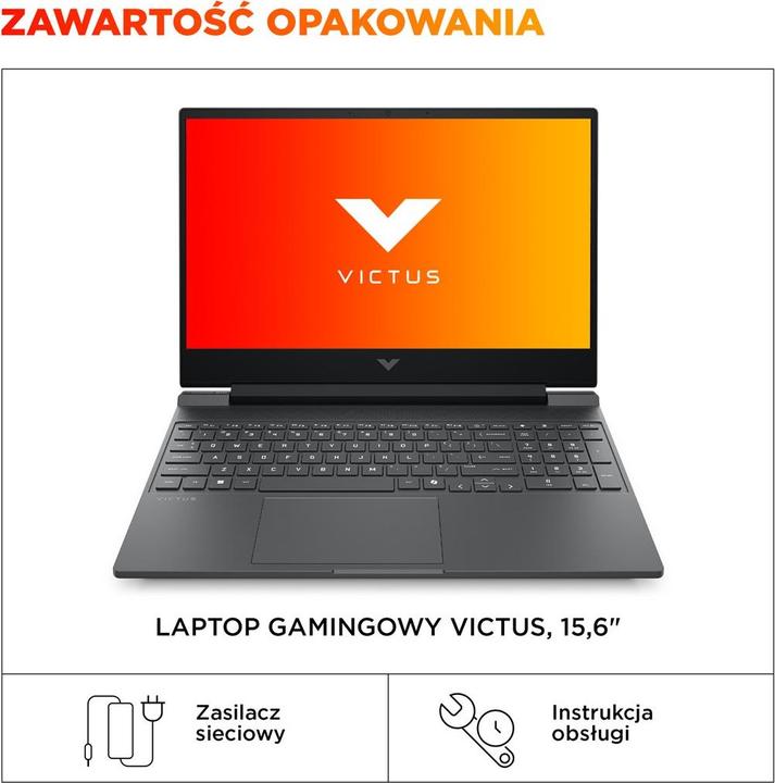 Actual product image HP Victus 15-fb3231nw RTX 4050 (15.60", 512 GB, 16 GB, Eng. Int., AMD Ryzen 7 7445HS)