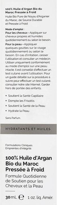 Actual product image The Ordinary 100 % Organic Cold Pressed Moroccan Argan Oil (Body oil, 30 ml)