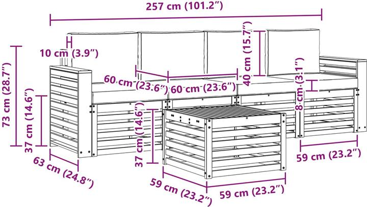 Produktbild vidaXL Outdoor-Sofa