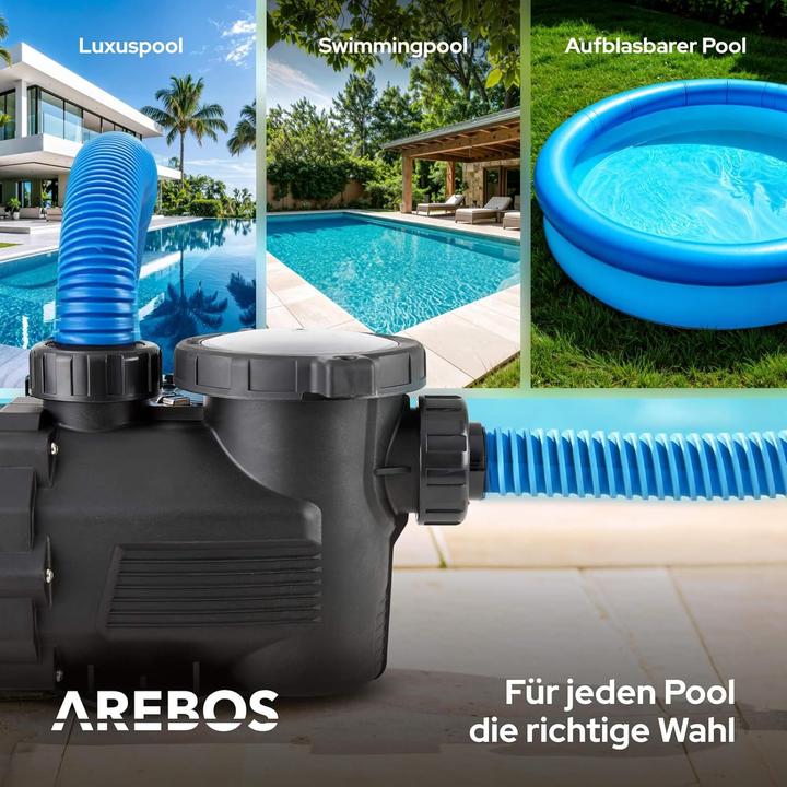 Produktbild Arebos Schwimmbadpumpe