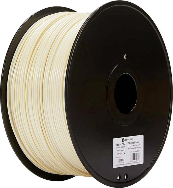 Actual product image Polymaker PolyLite ASA Natural 2.85 mm 3,000 g (ASA, 2.85 mm, 3000 g)