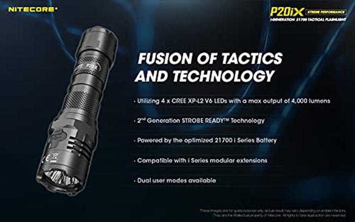 Image du produit Nitecore P20iX - 4000 lumens (14 cm, 4000 lm)