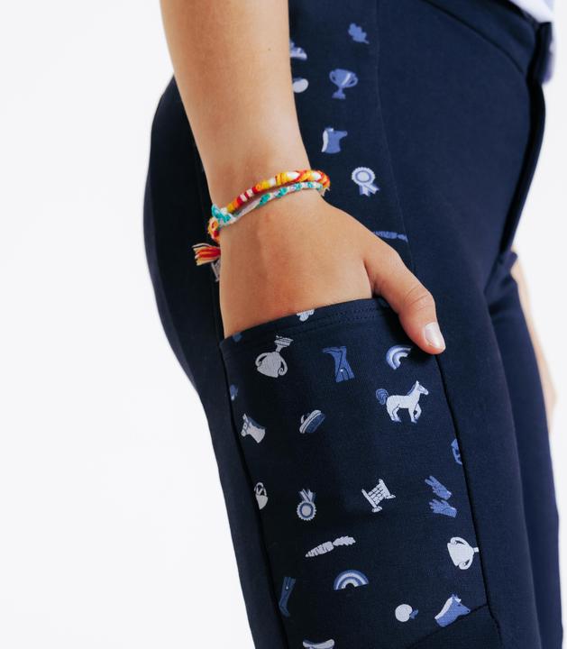 Actual product image Fouganza Reithose Magic Kinder Print blau (122)