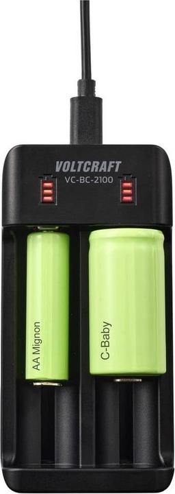 Produktbild Voltcraft VC-BC-2100 Rundzellen-Ladegerät NiMH, LiIon Mignon (AA), Micro (AAA) (1 Stk., 10440, 14500, 14650, 16650, 17500, 17650, 17670, 18350, 18490, 18500, 18650, 18700, 20700, 21700, 22500, 22650, 25500, 26650, AA, AAA)