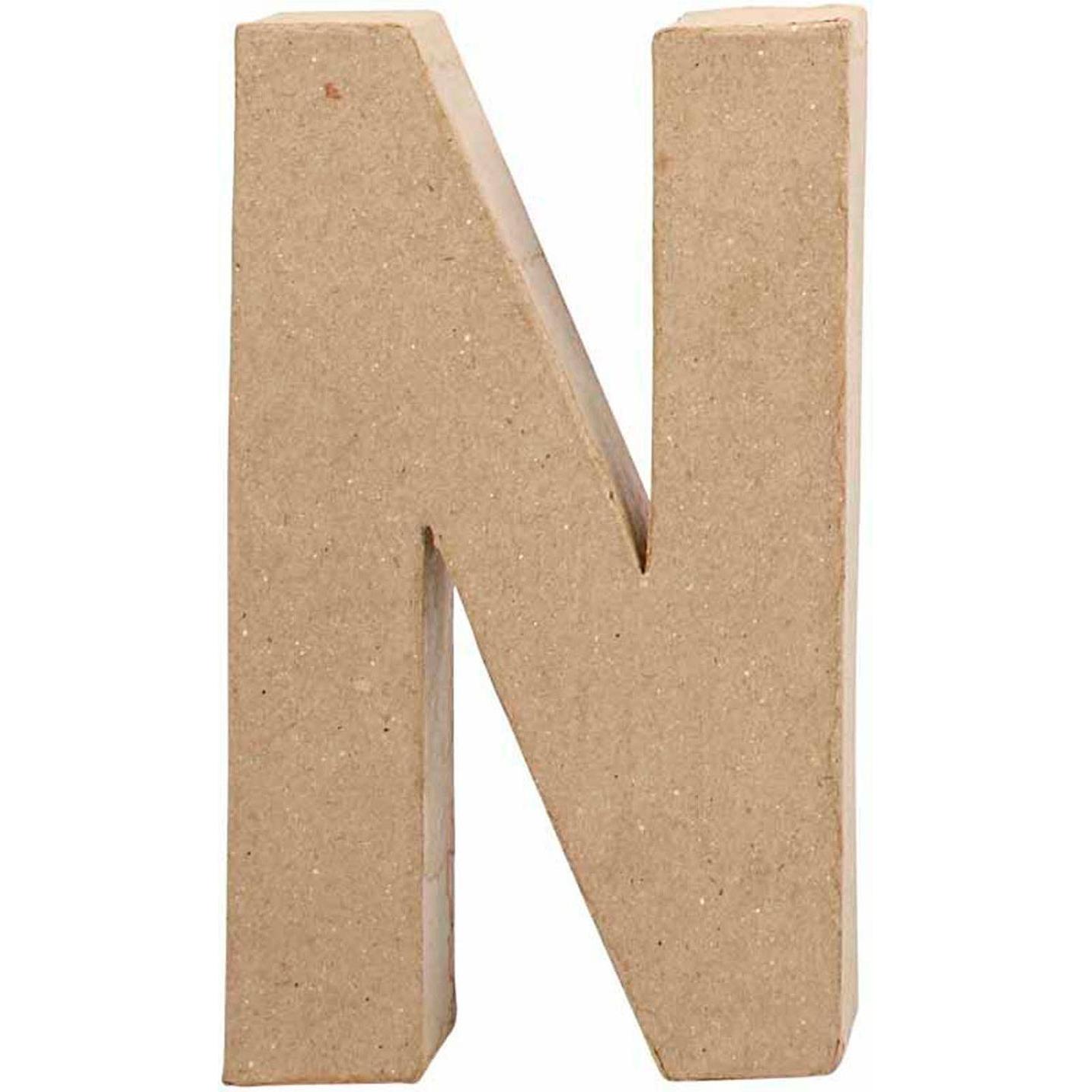 Creativ Company, Holzbuchstaben + Stoffbuchstaben, Papp-Buchstabe N 20.2 cm