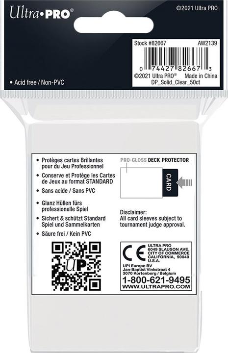 Image du produit Ultra Pro Deck Protector Card Sleeves