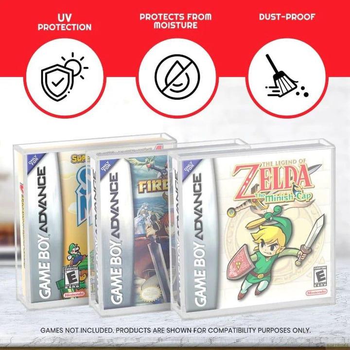 Image du produit Evoretro Pack de 2 boîtiers acryliques pour jeux Gameboy/Gameboy Advance (DSi XL)