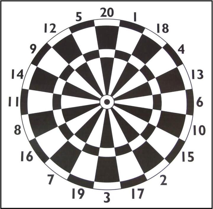 Actual product image Man Kung Paper target darts