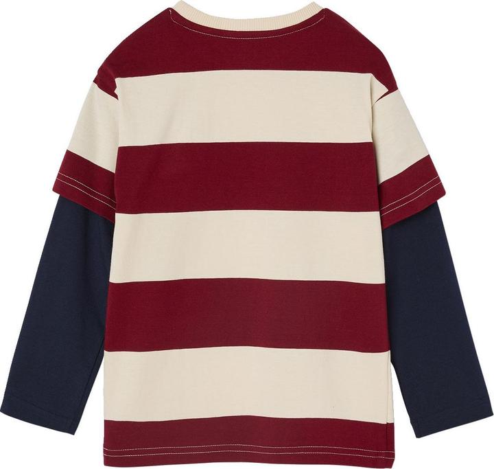 Actual product image Vertbaudet Jungen Streifenshirt im Lagenlook mit Recycling-Baumwolle (140)