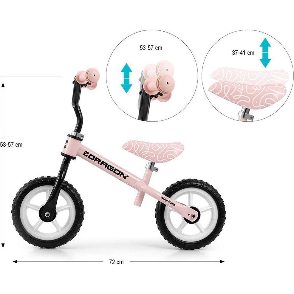 Mally Donna Rosa Milly Balance Bike Dragon Edukamp