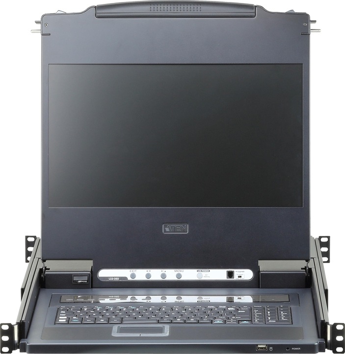 Actual product image Aten 8-Port 1 Inch LCD KVM Switch USB-DVI German CL6708MW D