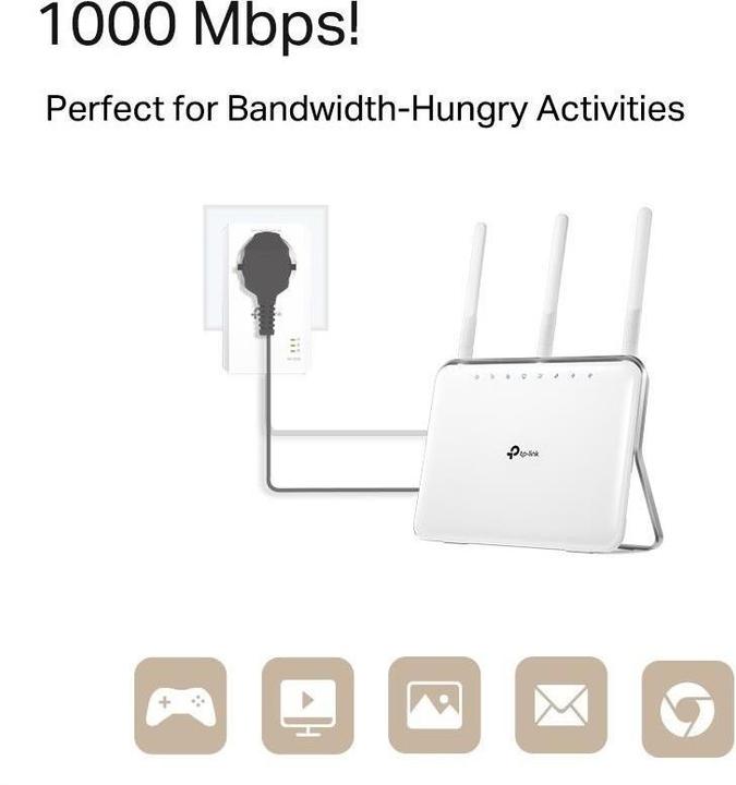 Actual product image TP-Link Powerline TL-PA7017P Kit AV1000 1-Port (1000 Mbit/s)