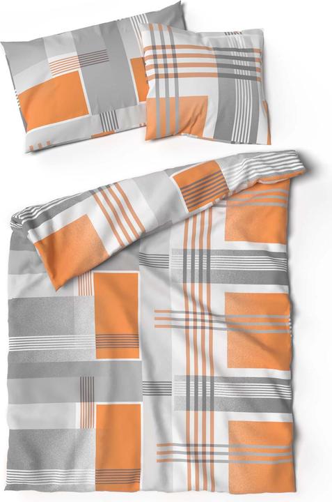 Produktbild Lotus Bettwaren Bettwäsche Jersey Jeffrey orange (Kopfkissenbezug, 50 x 70 cm)