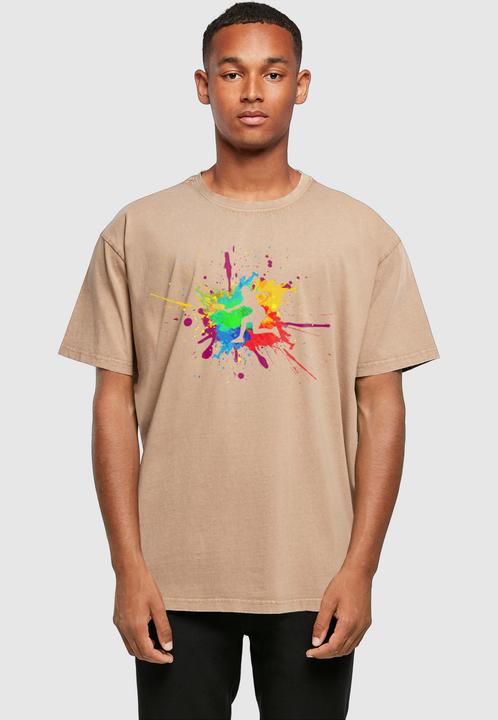 Produktbild Merchcode Color Splash Player Acid Washed Oversized Tee - 117937 (XL)