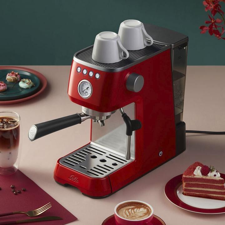 Productafbeelding Solis Barista Perfetta Plus 1016 portafiltermachine rood 980,19