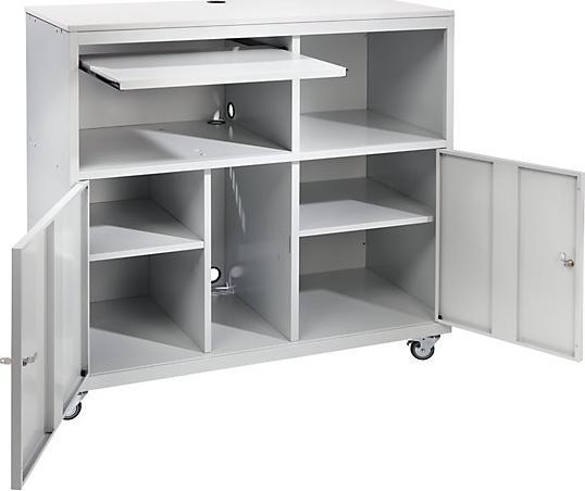 Produktbild eurokraft basic PC-Pult, fahrbar (118 cm, 118.40 cm)