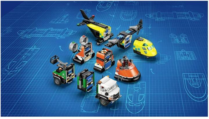 Image du produit LEGO Kombinationsset mit Flugzeug, Wartungsfahrzeug und Luftkissenboot (60505, LEGO City)