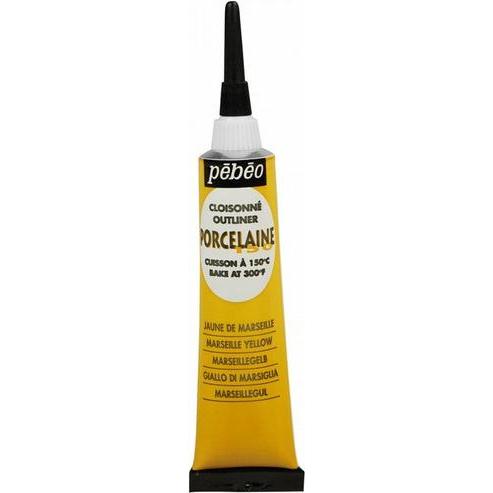 Thumbnail - Pebeo, Künstlerfarbe + Bastelfarbe, Porcelaine 150 Konturpaste (Marseillegelb, 20 ml)