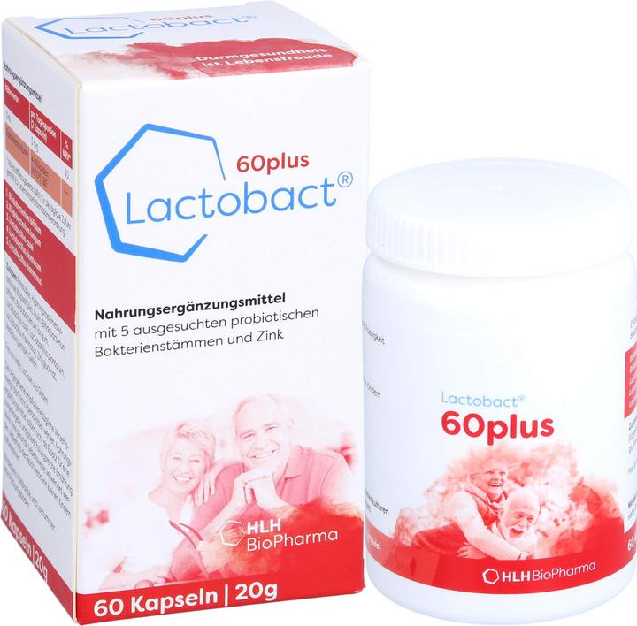 Actual product image Lactobact 60plus capsule (60 Piece, Capsules, 21 g)