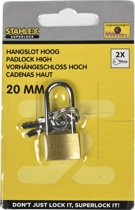 Produktbild Stahlex Vorhängeschloss hoch 20 mm