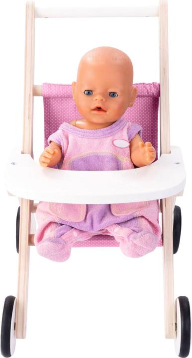 Image du produit Engelhart Poussette de poupée en bois, rose