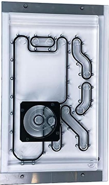 Produktbild Stealkey Customs Lian Li O11D Mini Front MK2 D5 Distroplate - Acrylic - Black