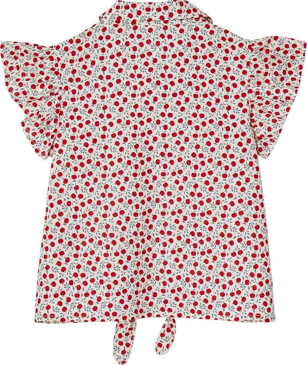 Vertbaudet Mädchen Musselinbluse zum Binden