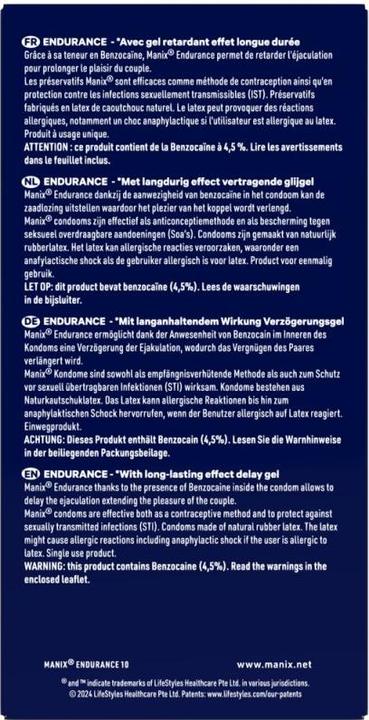 Actual product image Manix Endurance (10 pcs.)