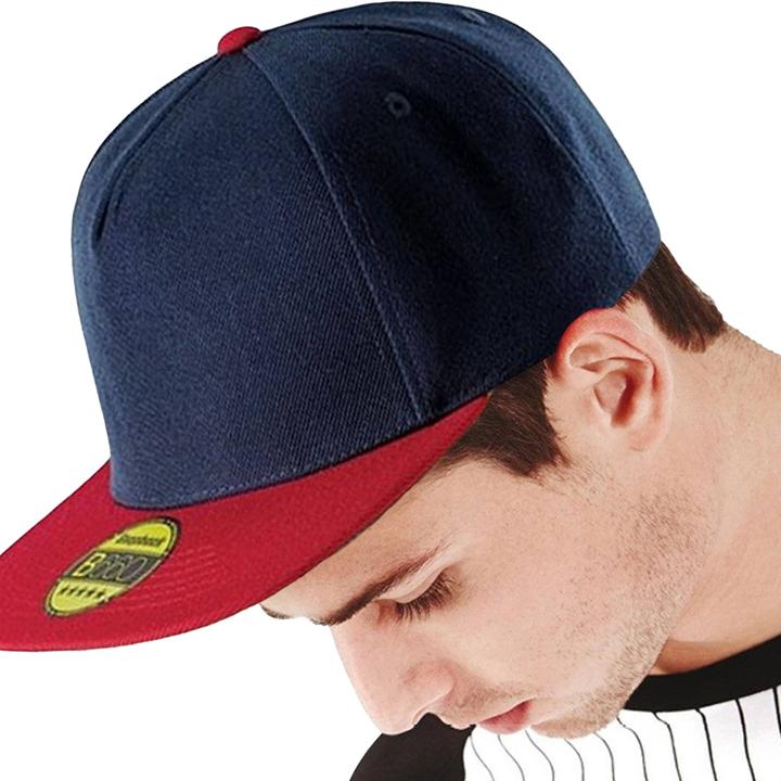 Produktbild Beechfield Baseballkappe mit flachem Schirm (2 StückPackung) (One Size)