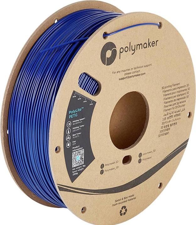 Image du produit Polymaker PB01020 Filament PolyLite PETG résistant à la chaleur, haute résistance à la traction 2.85 (PETG, 2.85 mm, 1000 g, Bleu)