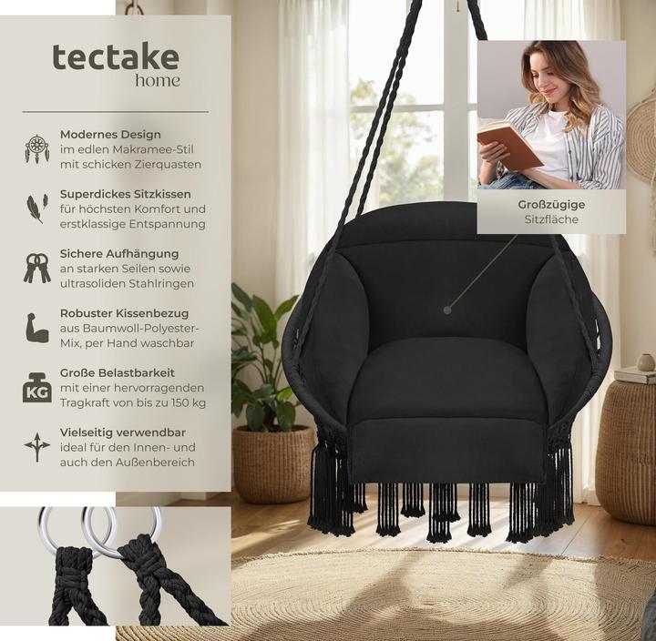 Immagine prodotto tectake Poltrona sospesa Samira (150 kg)