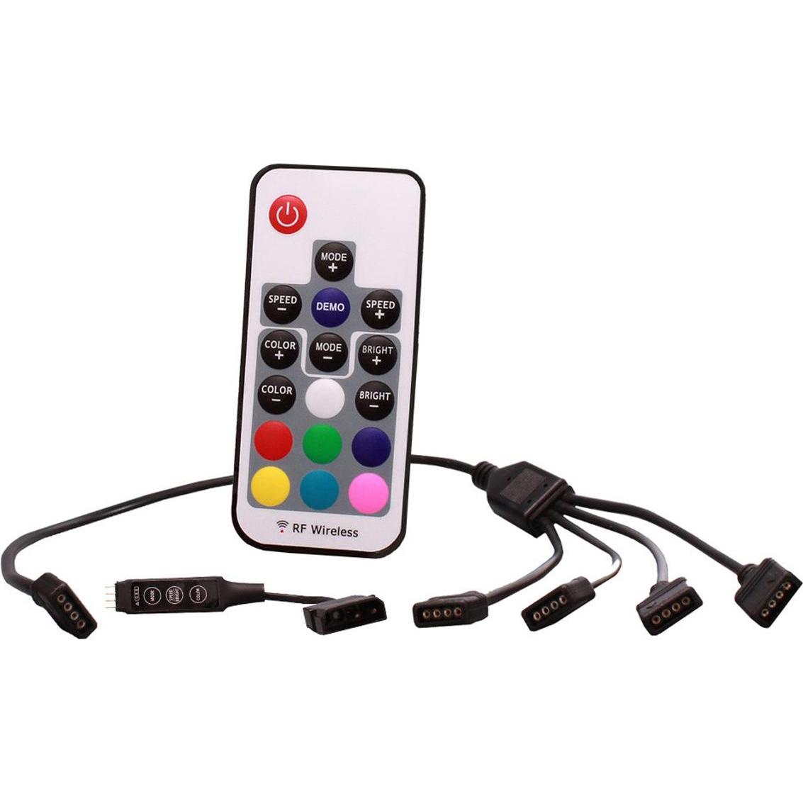 Xilence RGB Controll Set für 12V-R-G-B- 4PIN-Anschlüsse, Fernbedienung, Schwarz