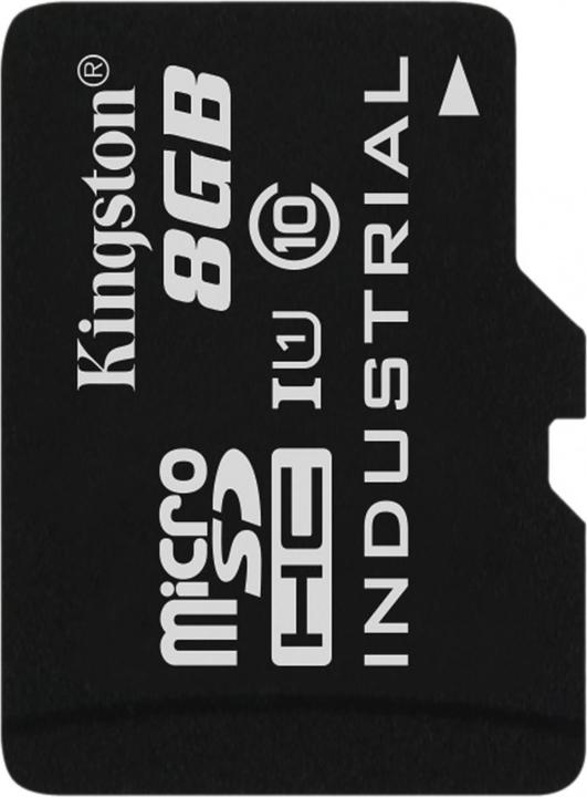 Actual product image Kingston microSDHC Industrial pSLC (8 GB, microSDHC, U3, UHS-I)