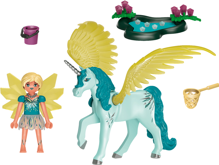 Produktbild Playmobil Crystal Fairy mit Einhorn (70809, Playmobil Ayuma)