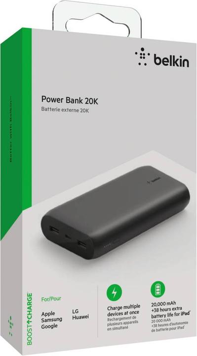 Image du produit Belkin Boost Charge (20000 mAh, 15 W, 74 Wh)