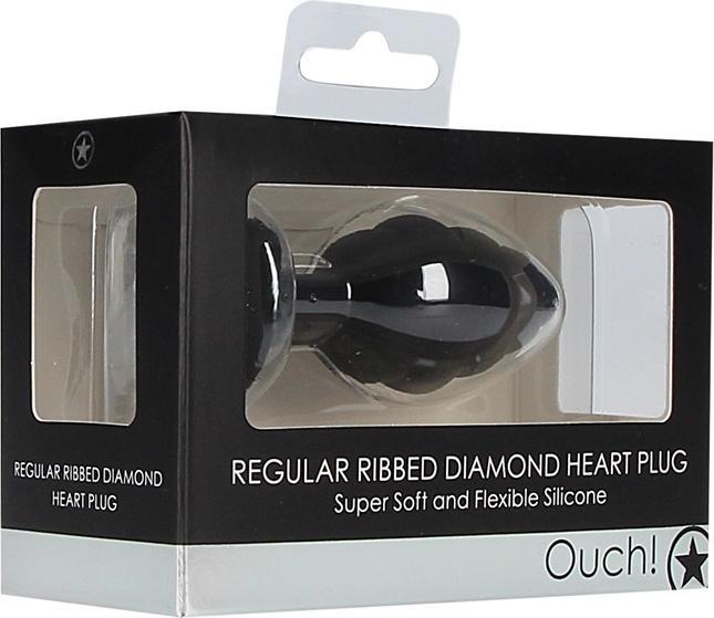 Produktbild Ouch! Regular Ribbed Diamond Heart Plug