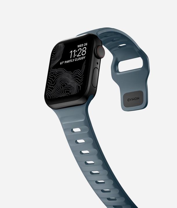 Produktbild Nomad Strap - Sport FKM rubber horlogebandje - Geschikt voor Apple Watch 41/40 mm - Marine Blue (Fluorelastomer)