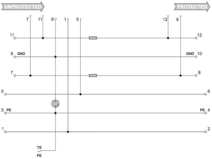 Actual product image Weidmüller Overvoltage protection socket Übe
