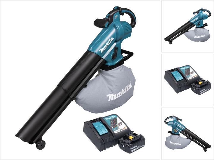 Actual product image Makita DUB 187 RG Battery Leaf Blower and Vacuum Cleaner 18 V Brushless + 1x Battery 6,0 Ah + Charger (Rechargeable battery operated, Leaf vacuums)