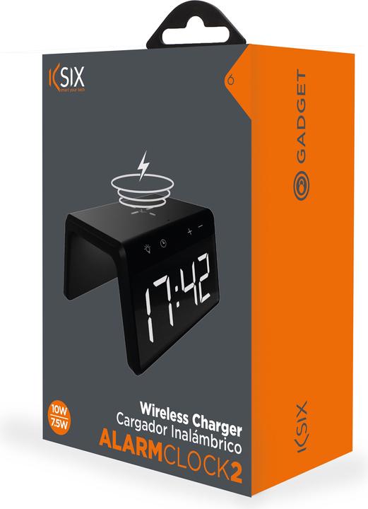 Actual product image KSIX Alarm Clock 2 With Fast Charge Wireless Charger 7.5w-10w