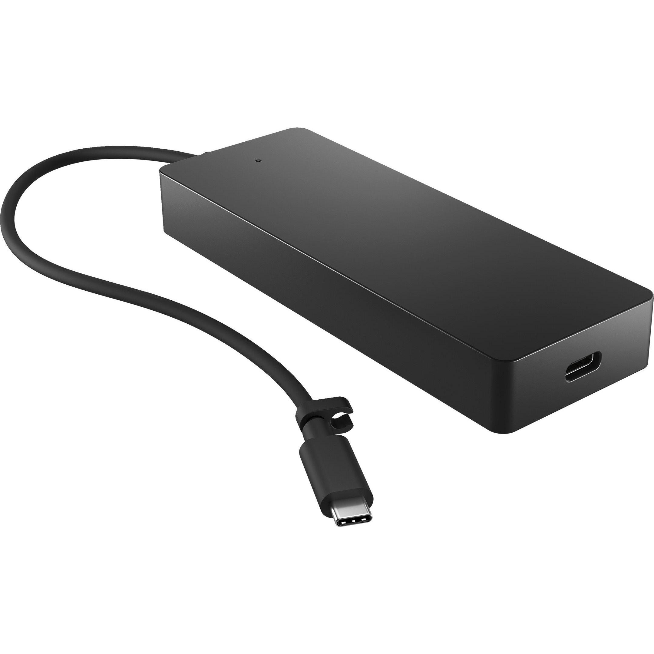 Thumbnail - HP 6G843AA (USB-C, 4 Ports), Dockingstation + USB Hub, Schwarz
