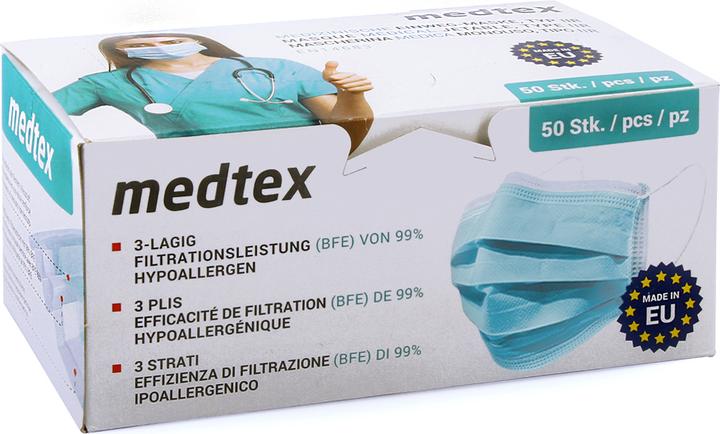 Produktbild Medtex Medizinische Einwegmasken (Schutzklasse I, 50 x)