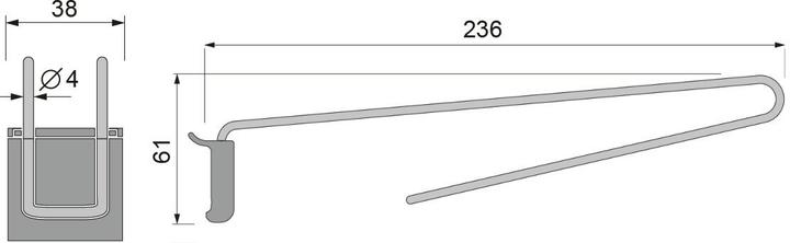 Produktbild OK-Line Abhängeam für Gläser Wall System